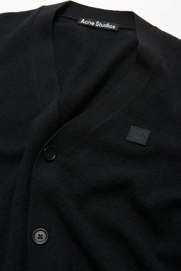 Women Vneck Cardigan Black Acne Studios Knitwear