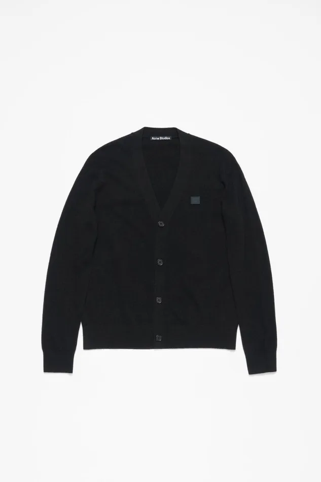 Women Vneck Cardigan Black Acne Studios Knitwear