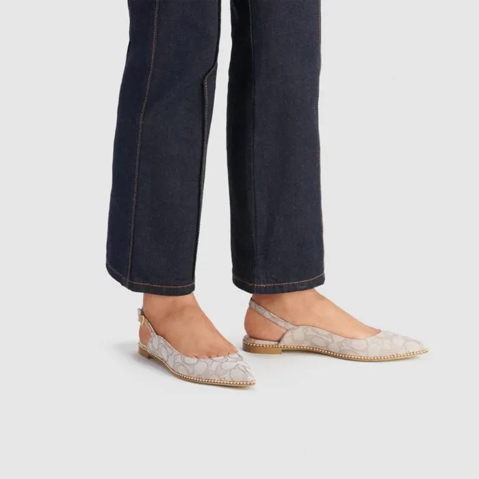 Women Vae Skimmer Stone Coach Flats and Loafers