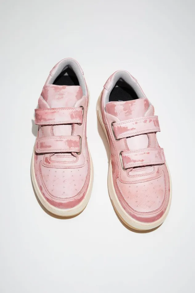 Women Velcro Strap Sneakers Antique Pink Acne Studios Shoes