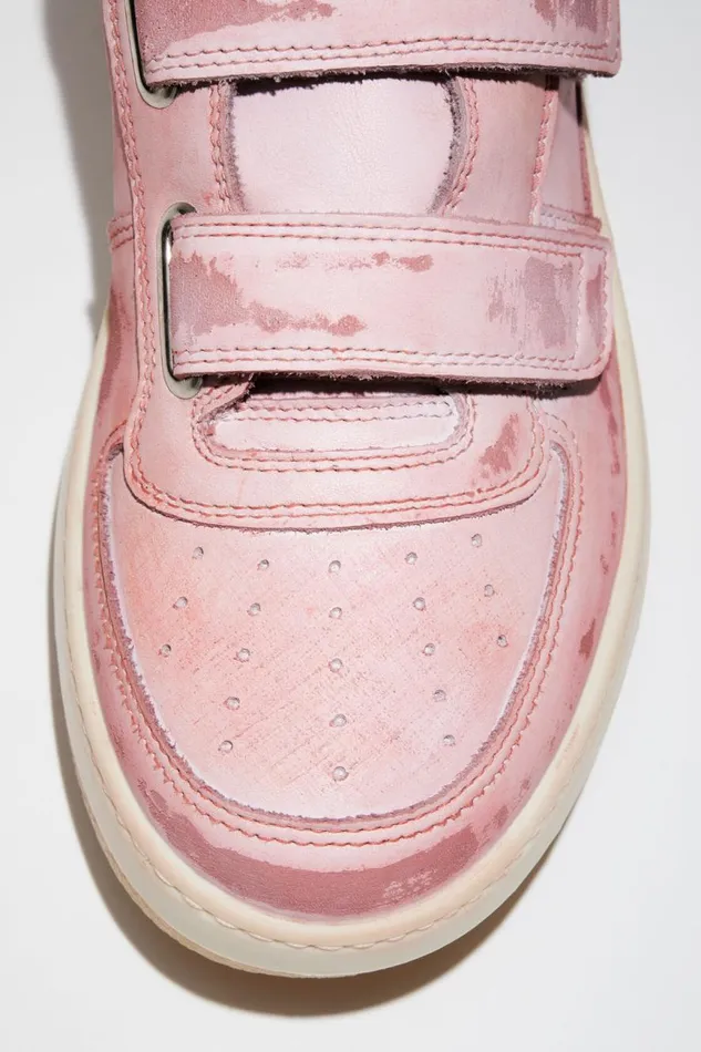 Women Velcro Strap Sneakers Antique Pink Acne Studios Shoes