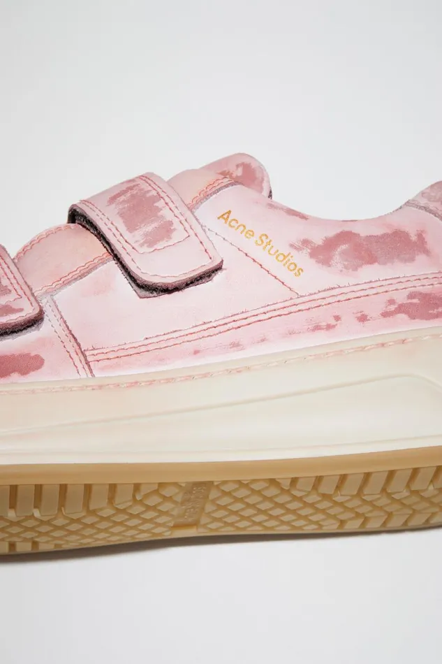 Women Velcro Strap Sneakers Antique Pink Acne Studios Shoes