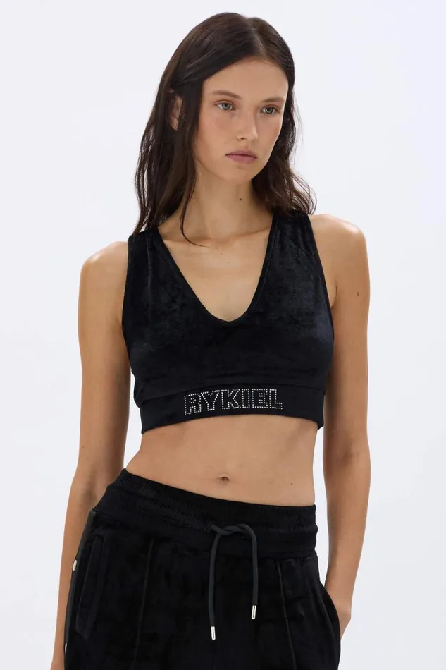 Women Velvet Brassiere Black Black Sonia Rykiel Bandeau