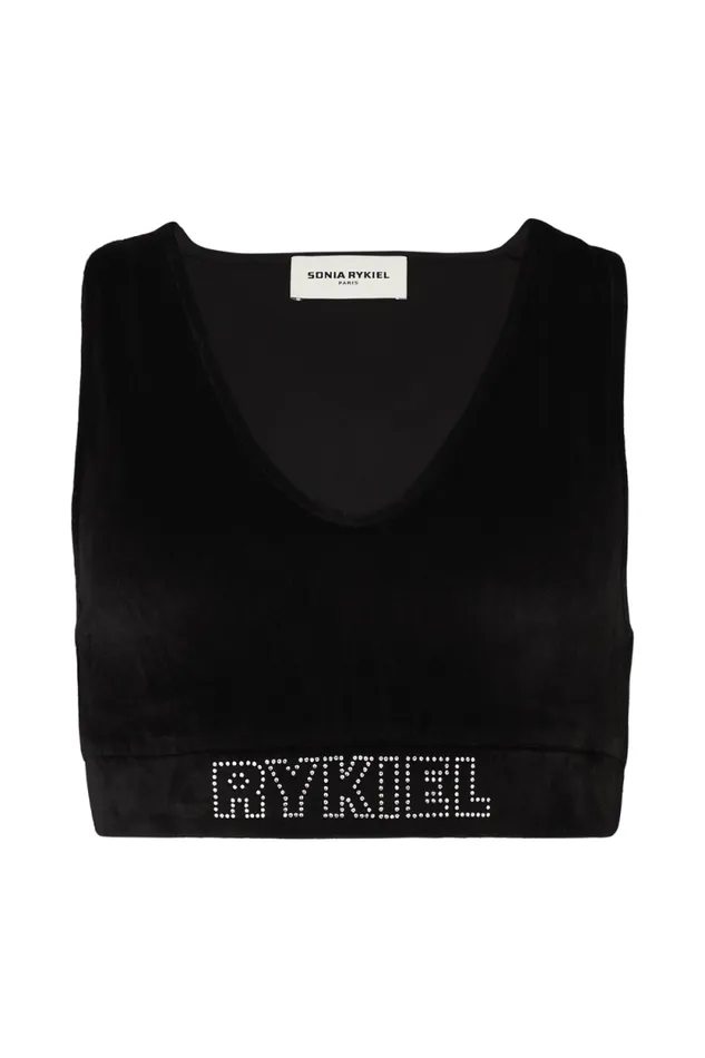 Women Velvet Brassiere Black Black Sonia Rykiel Bandeau