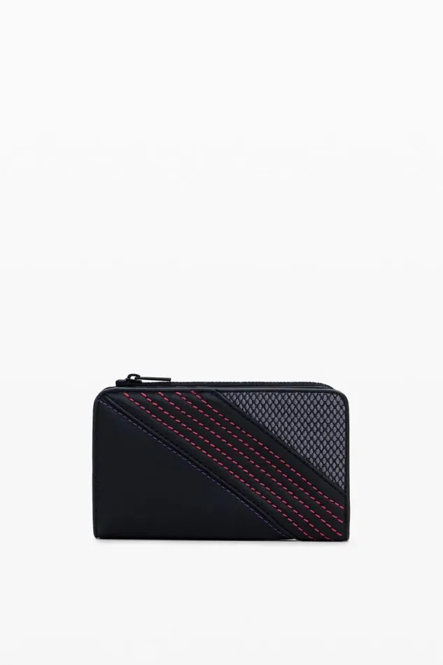 Women Wallets and Purses Desigual Quilted M Wallet With Topstitching
