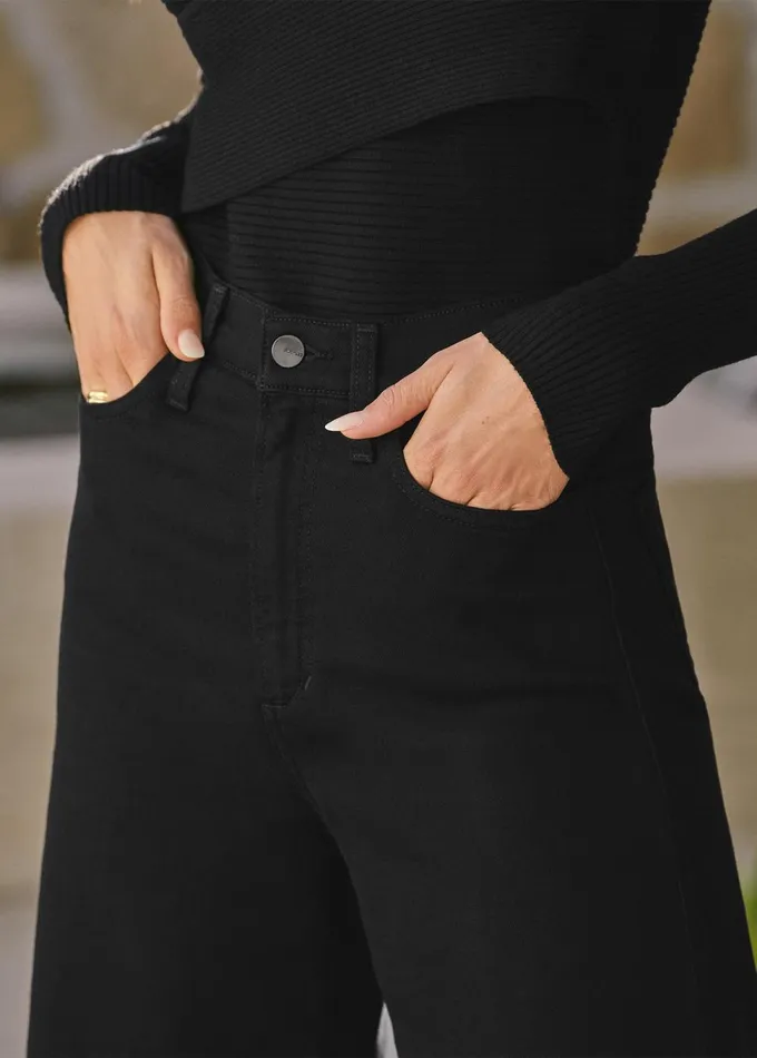 Women Wide Leg Joe039s Jeans THE MIA Black