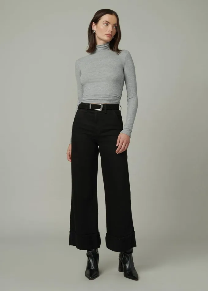 Women Wide Leg Joe039s Jeans THE TRIXIE Black