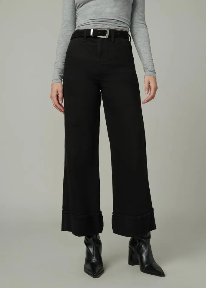 Women Wide Leg Joe039s Jeans THE TRIXIE Black