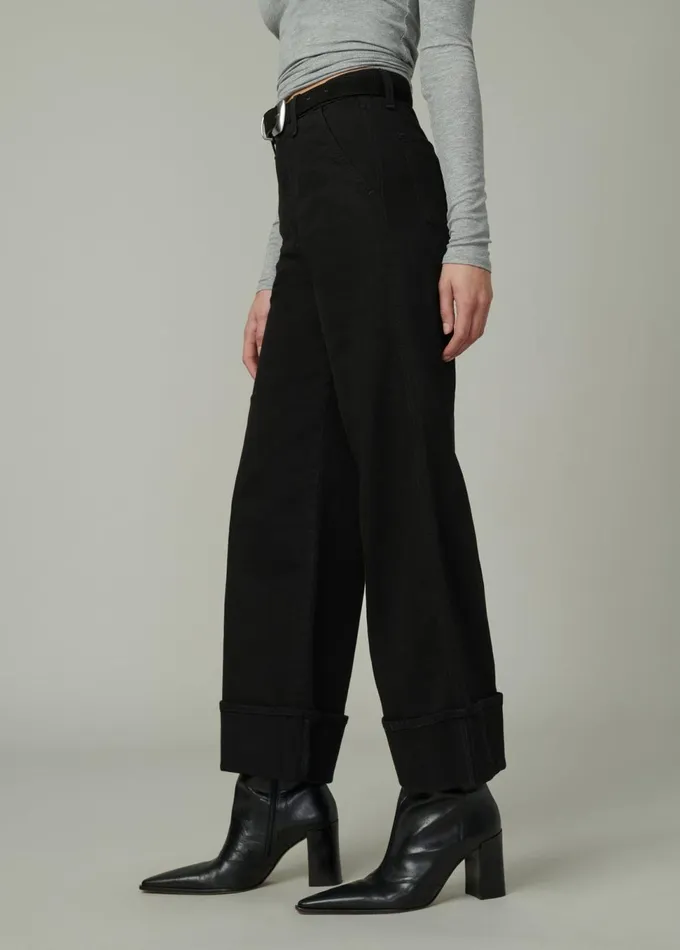 Women Wide Leg Joe039s Jeans THE TRIXIE Black