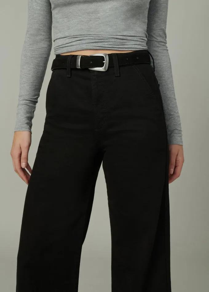 Women Wide Leg Joe039s Jeans THE TRIXIE Black