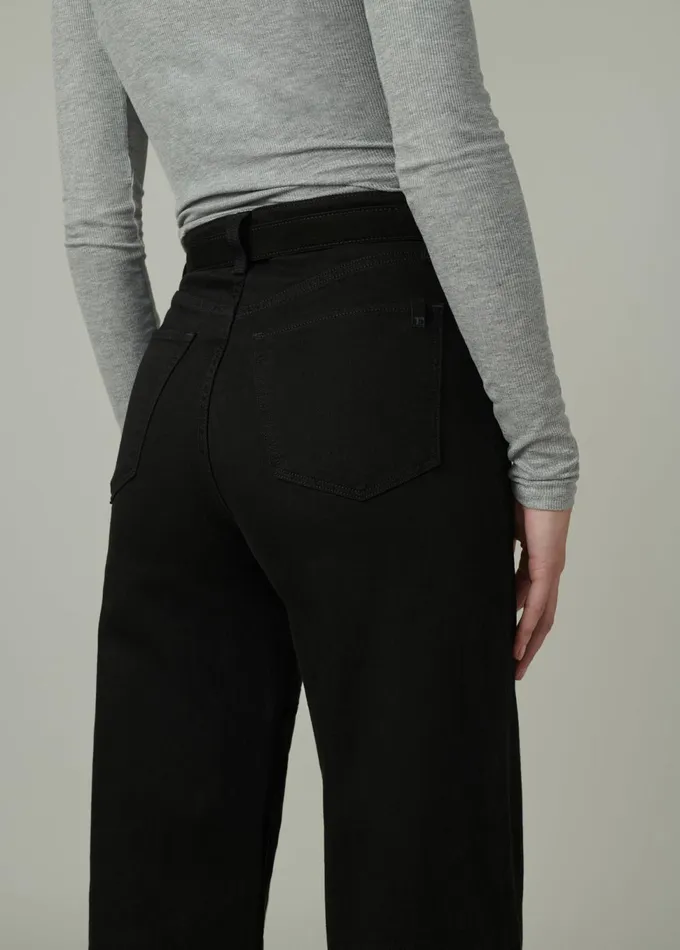 Women Wide Leg Joe039s Jeans THE TRIXIE Black