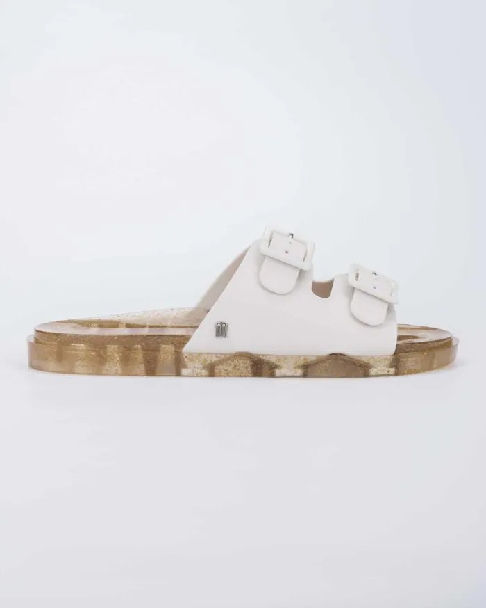 Women Wide Slide White Melissa Slides