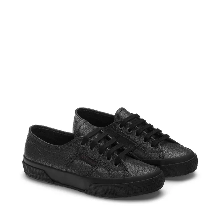 Women Woman 2750LAMEW Sneaker TOTAL BLACK HEMATITE Superga Low Cut