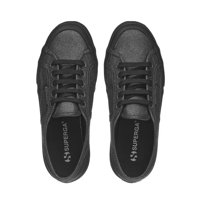 Women Woman 2750LAMEW Sneaker TOTAL BLACK HEMATITE Superga Low Cut
