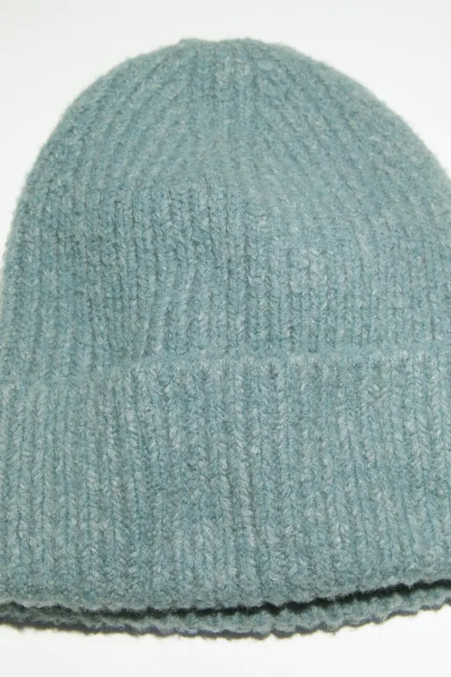 Women Wool Blend Beanie Mineral Blue Acne Studios Hats