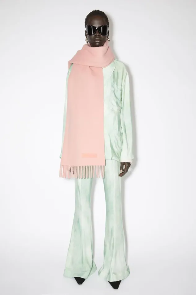 Women Wool Scarf Pink Label Pink Acne Studios Scarves
