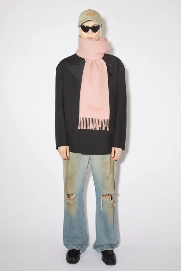Women Wool Scarf Pink Label Pink Acne Studios Scarves