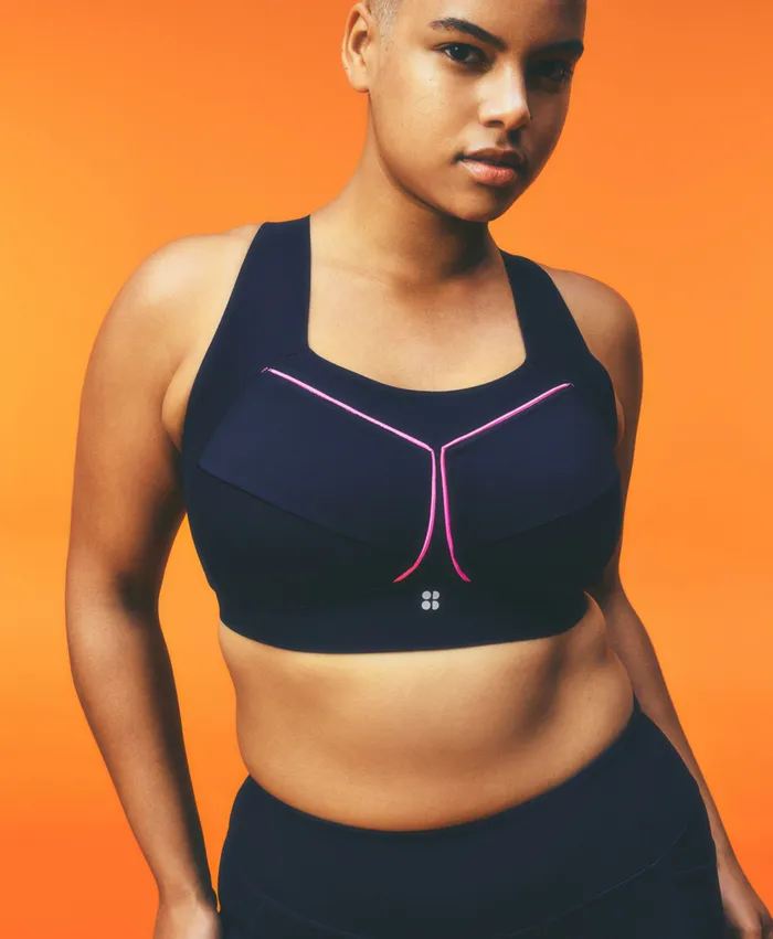 Women Zero Gravity Running Bra Navy Blue Underwear Sweaty Betty