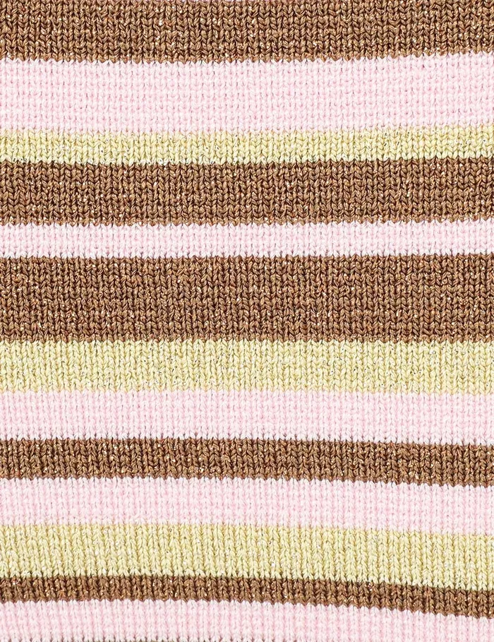 Women Zimmermann Bikinis Golden Knit Wrap Bikini Gold Multi Stripe