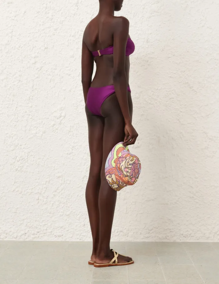 Women Zimmermann Bikinis Lightburst Knot Trim Bikini Violet