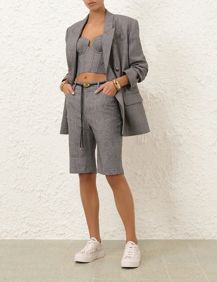 Women Zimmermann Clothing Crush Check Long Short Check