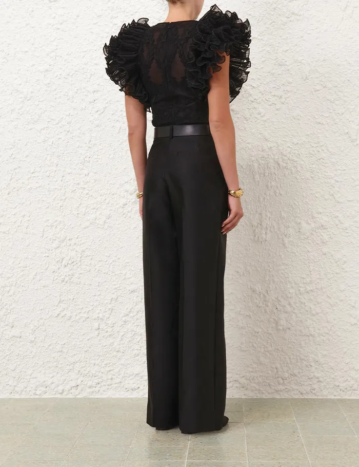 Women Zimmermann Clothing Crush Lace Frill Bodice Black