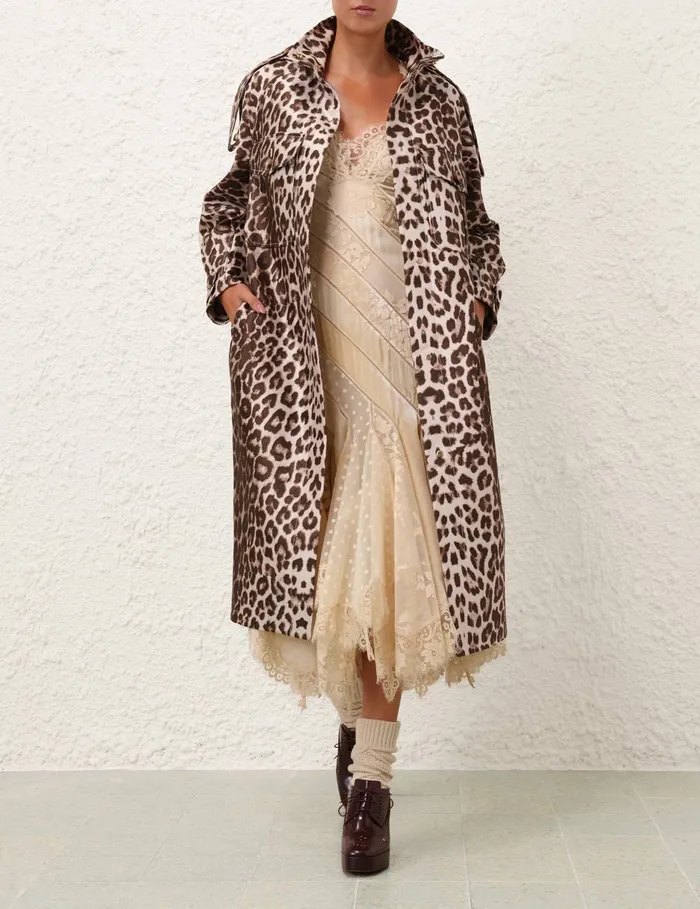 Women Zimmermann Clothing Eden V Neck Spliced Gown Cream