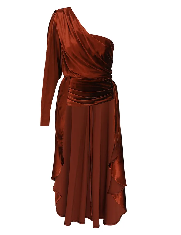Women Zimmermann Clothing Illustration Asymmetric Top Rust
