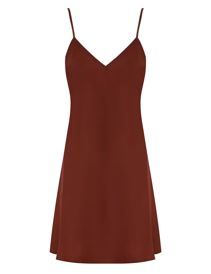 Women Zimmermann Clothing Illustration Lace Mini Dress Chestnut