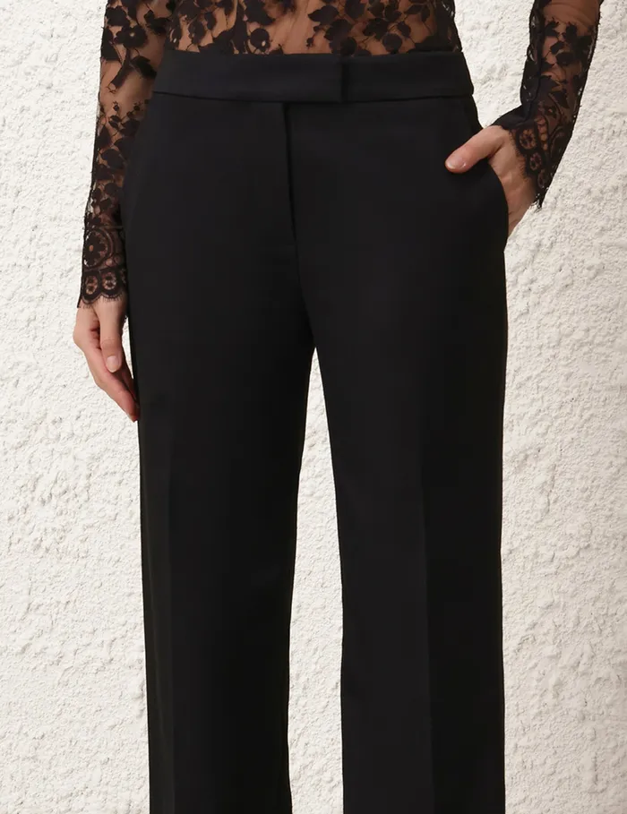 Women Zimmermann Clothing Illustration Straight Tux Pant Black