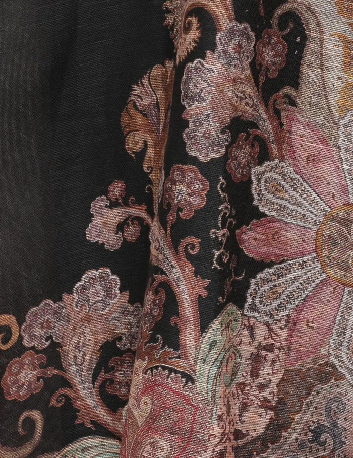 Women Zimmermann Clothing Illustration Structured Dress Black Paisley