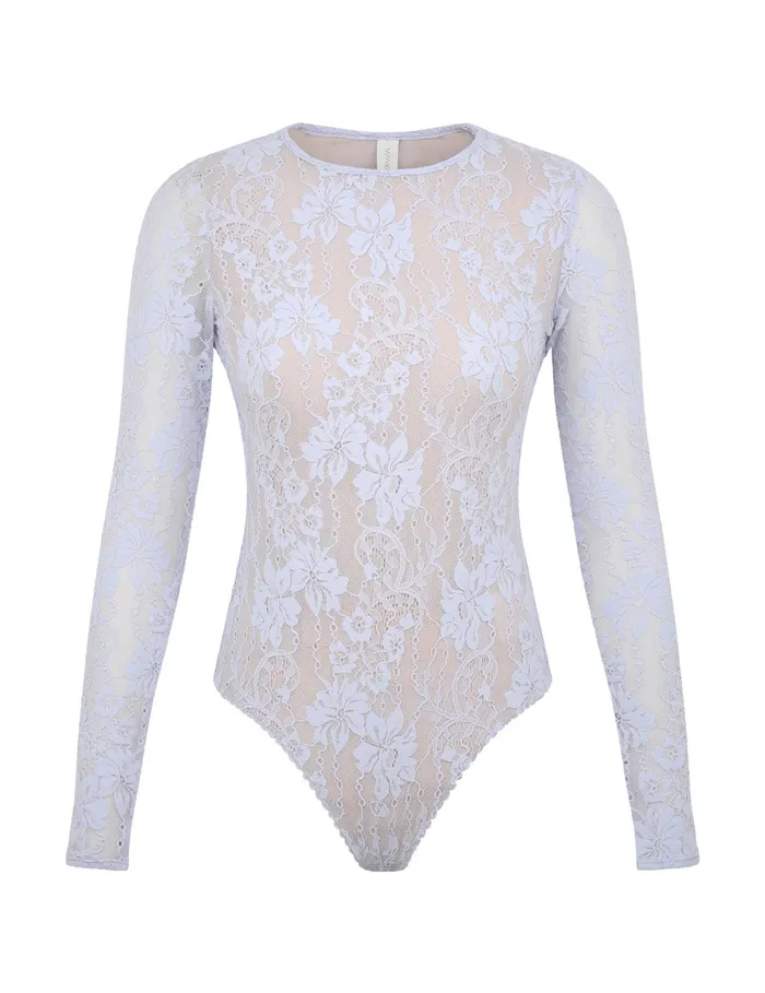 Women Zimmermann Clothing Lace Bodysuit Light Blue