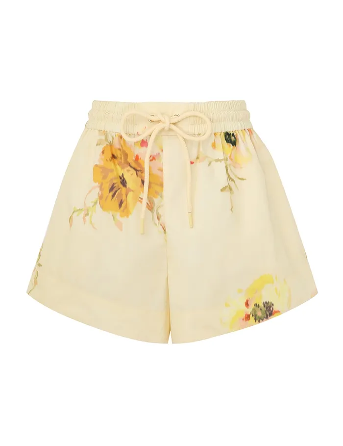 Women Zimmermann Clothing Lightburst Relaxed Short Yellow Floral