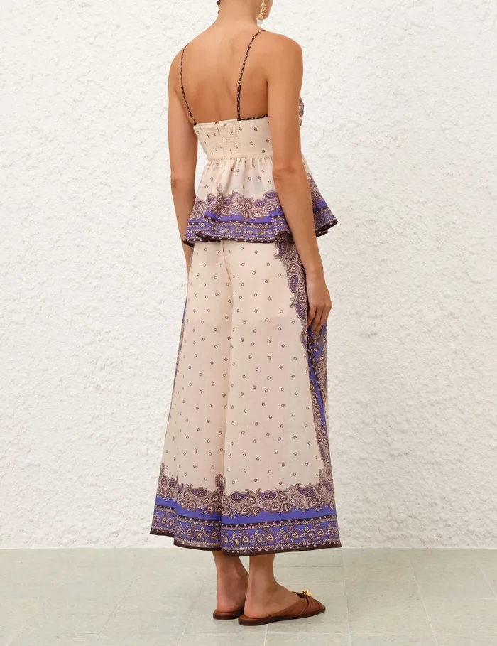 Women Zimmermann Clothing Maxine Plunge Cami Purple Paisley