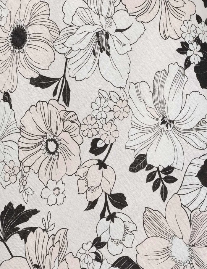 Women Zimmermann Clothing Pop Short Sleeve Shirt Ivoryblack Floral