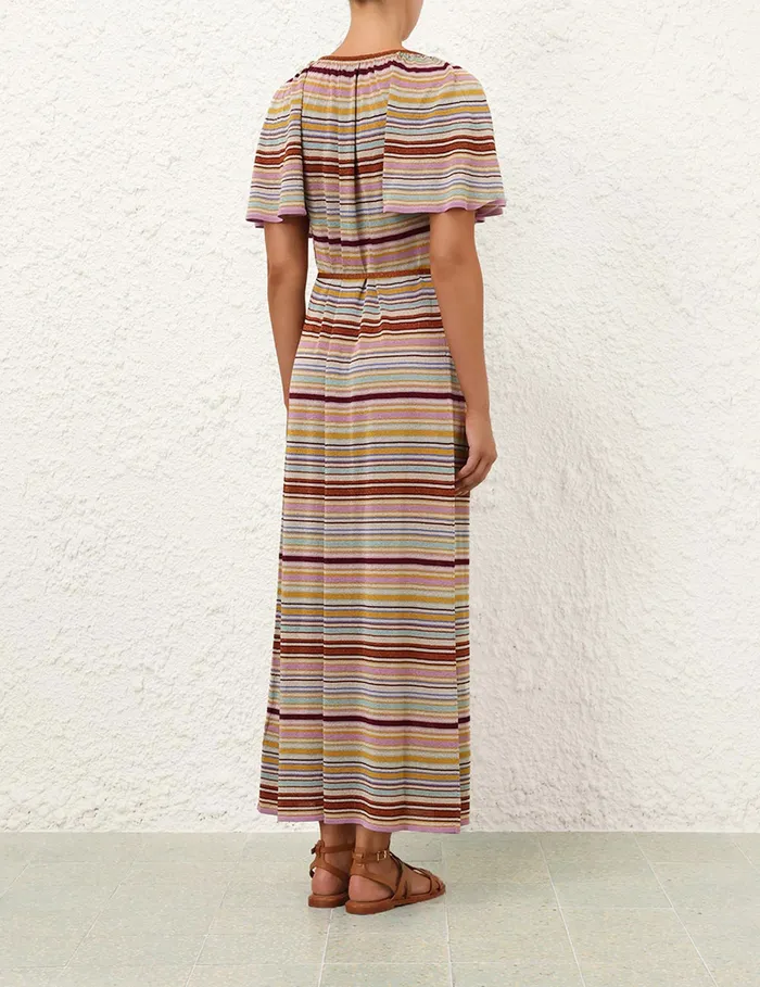 Women Zimmermann Clothing Tallow Metallic Stripe Dress Multi