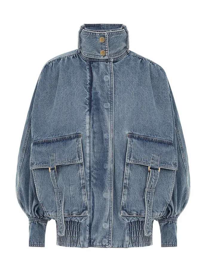 Women Zimmermann Denim Illustration Denim Jacket Neptune