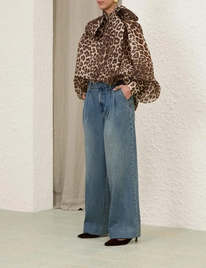 Women Zimmermann Denim Illustration Denim Pant Neptune