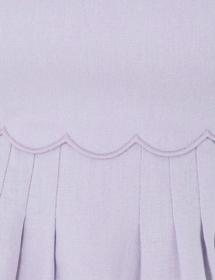 Women Zimmermann Dresses and Coverups Halliday Scallop Mini Dress Lilac