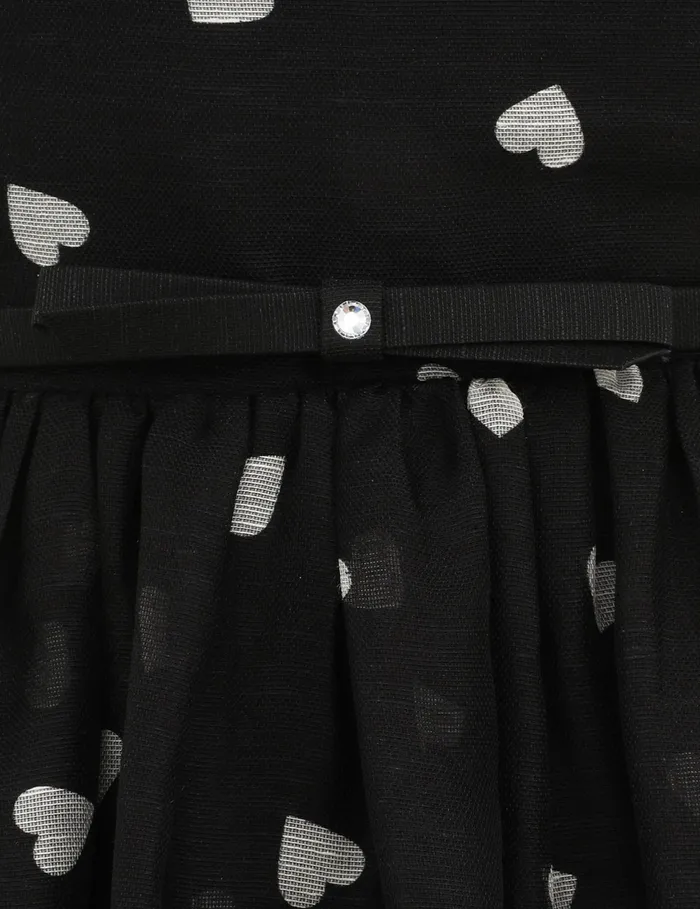 Women Zimmermann Dresses Crush Frilled Midi Dress Black Hearts