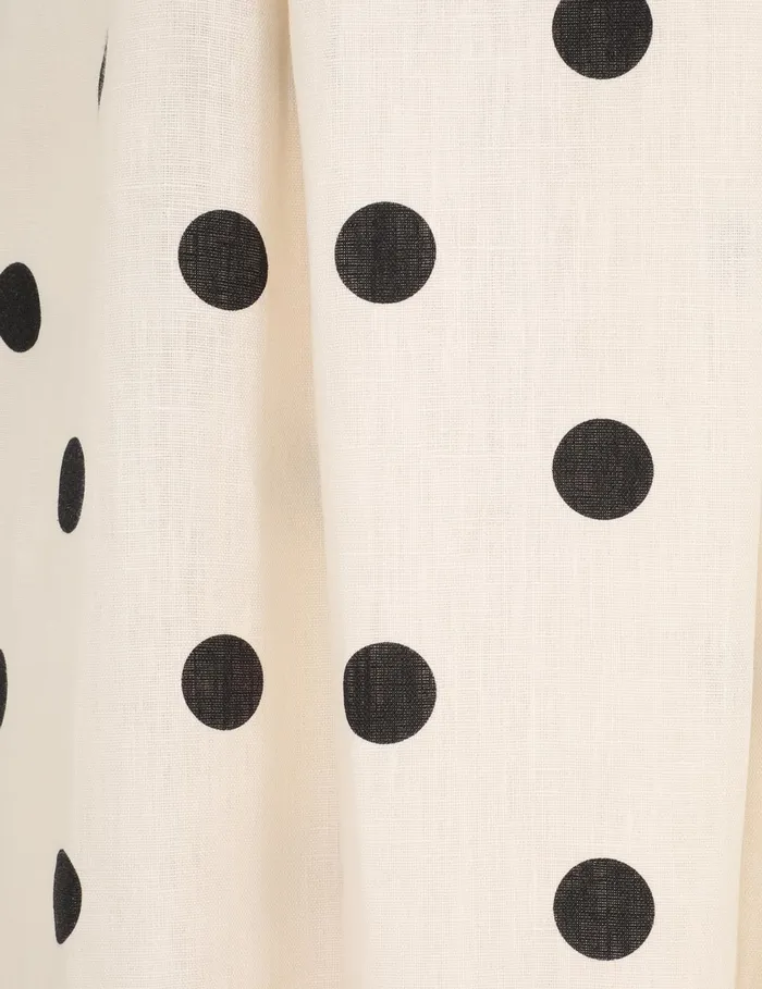 Women Zimmermann Dresses Crush V Neck Midi Dress Creamblack Dot