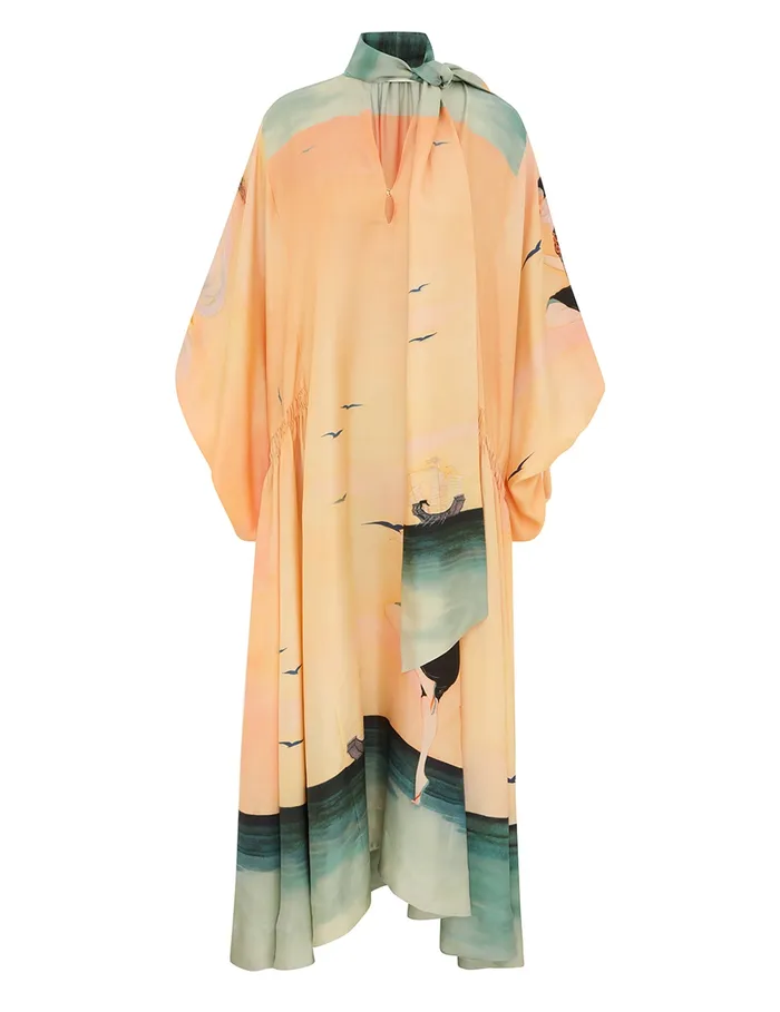 Women Zimmermann Dresses Eden Billow Dress Azura Sunset