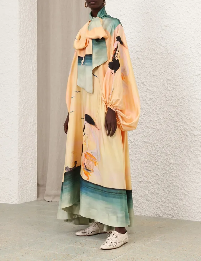 Women Zimmermann Dresses Eden Billow Dress Azura Sunset