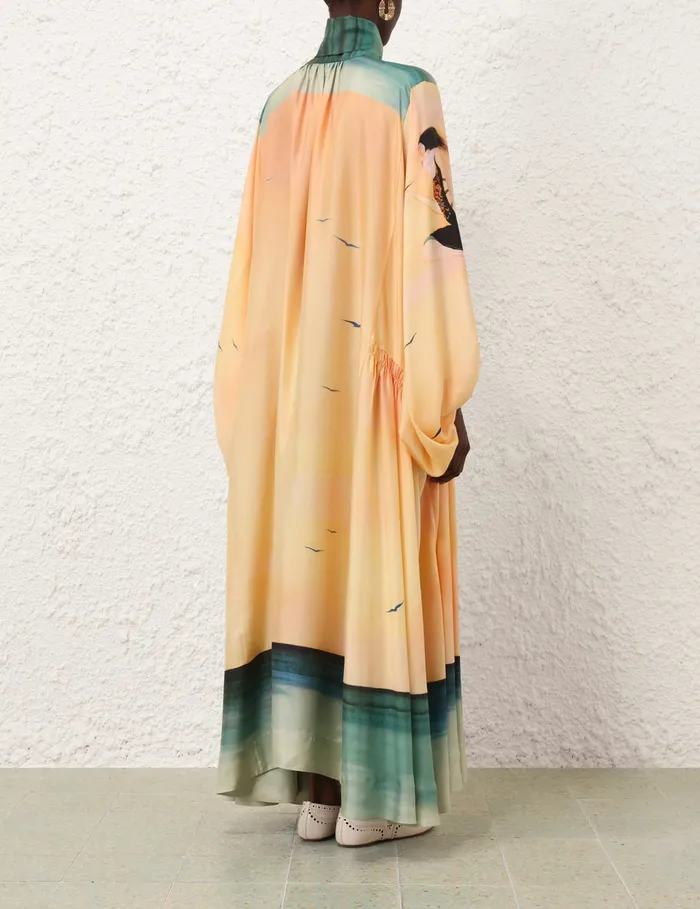 Women Zimmermann Dresses Eden Billow Dress Azura Sunset