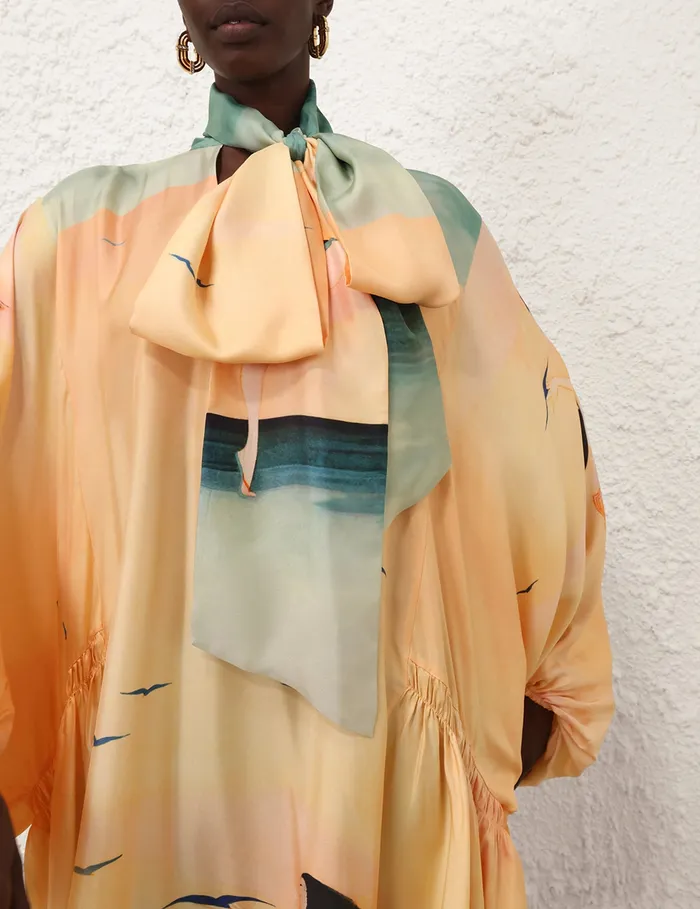 Women Zimmermann Dresses Eden Billow Dress Azura Sunset