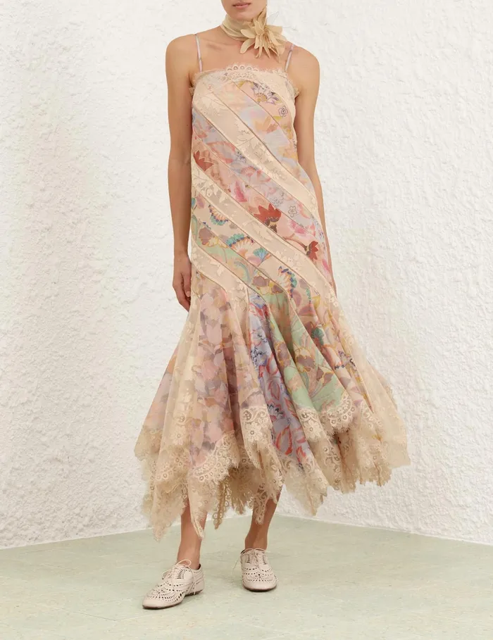 Women Zimmermann Dresses Eden Spliced Slip Dress Spliced Eden