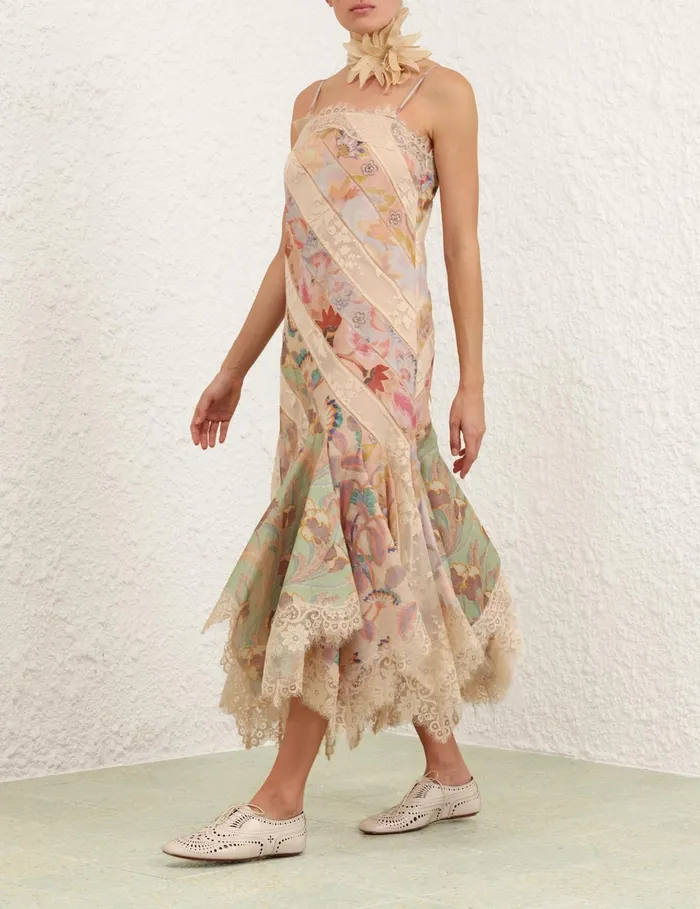Women Zimmermann Dresses Eden Spliced Slip Dress Spliced Eden