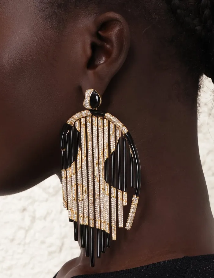Women Zimmermann Earrings Stella Chandeliers Goldblack