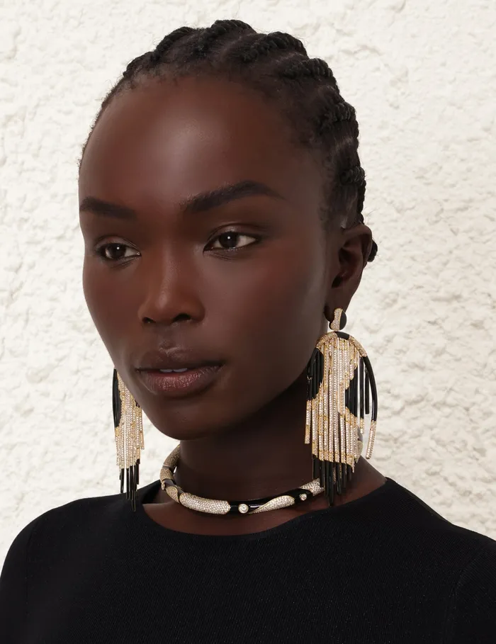 Women Zimmermann Earrings Stella Chandeliers Goldblack