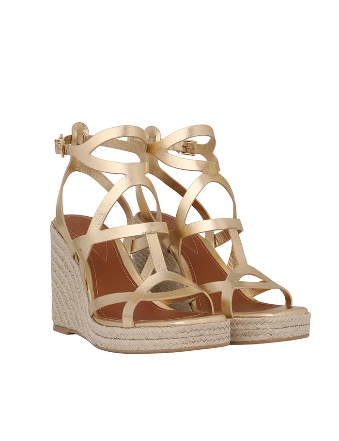 Women Zimmermann Heeled Sandals Bay Espadrilles 110 Gold